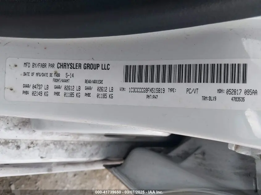 2015 CHRYSLER 200 C