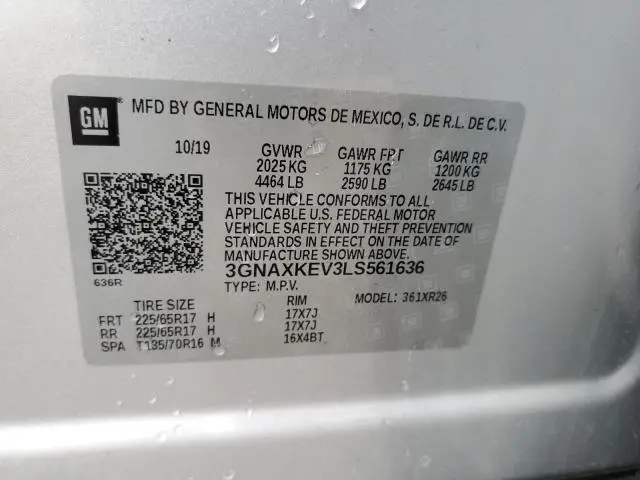 2020 CHEVROLET EQUINOX LT  