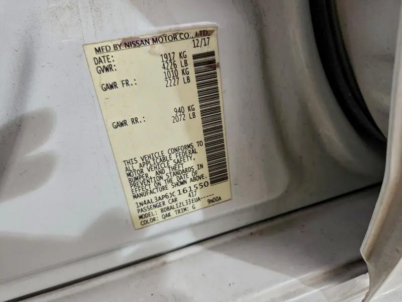 2018 NISSAN ALTIMA 2.5  