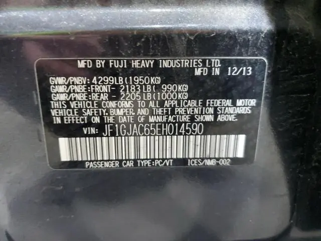 2014 SUBARU IMPREZA PREMIUM  