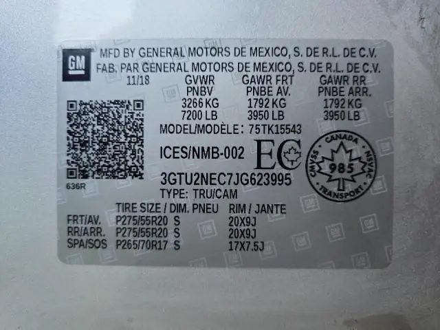 2018 GMC SIERRA K1500 SLT  