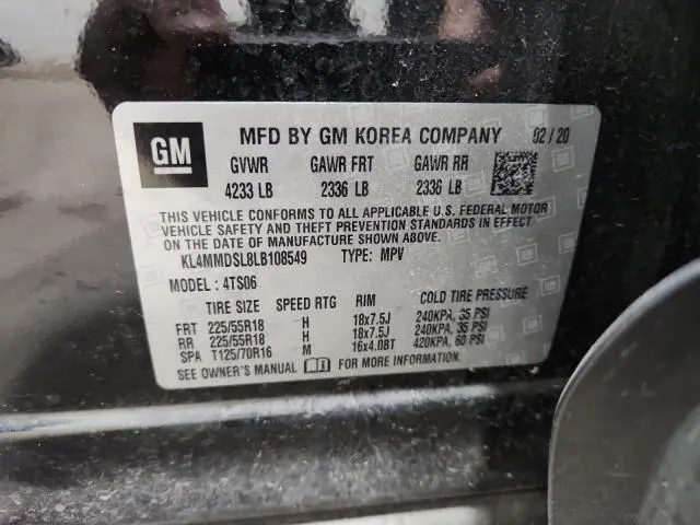 2020 BUICK ENCORE GX SELECT  