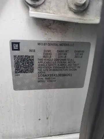 2018 CADILLAC CTS LUXURY