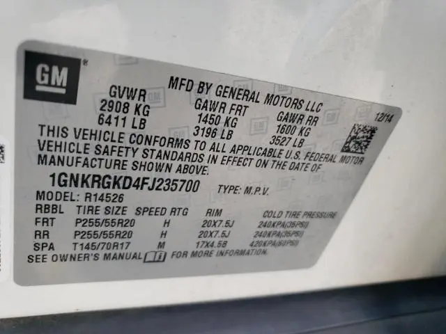 2015 CHEVROLET TRAVERSE LT  