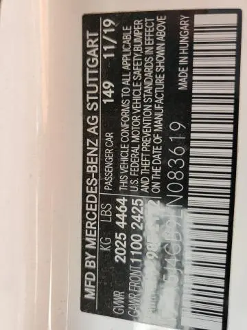 2020 MERCEDES-BENZ CLA 250  