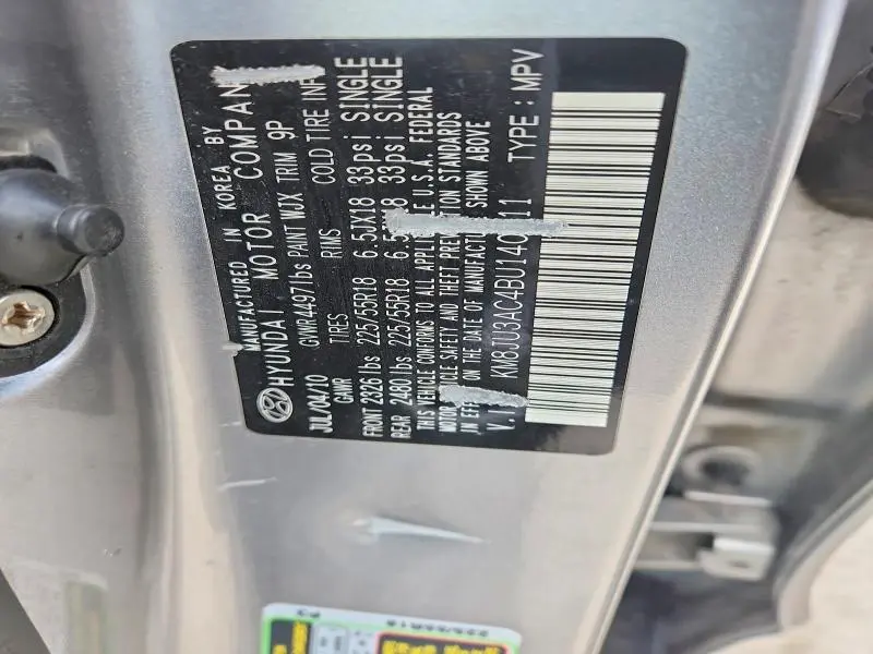 2011 HYUNDAI TUCSON LIMITED  