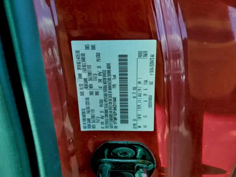 2022 FORD F150   
