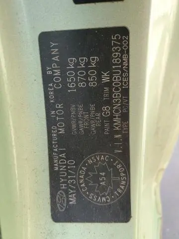 2011 HYUNDAI ACCENT SE