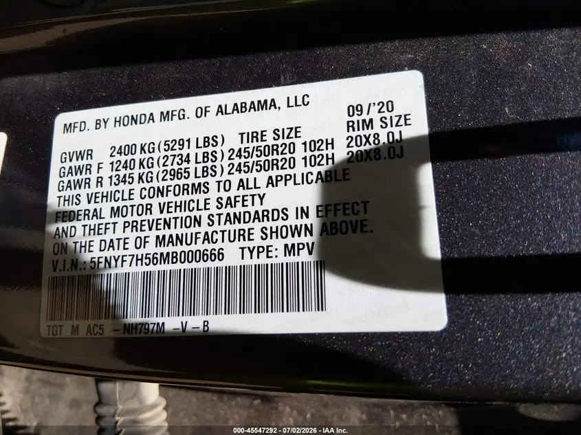 2021 HONDA PASSPORT 2WD EX-L