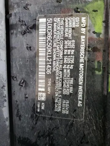 2019 BMW X5 XDRIVE40I  