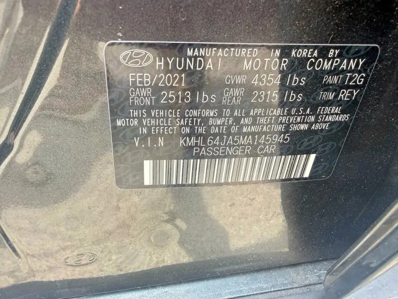 2021 HYUNDAI SONATA SEL  