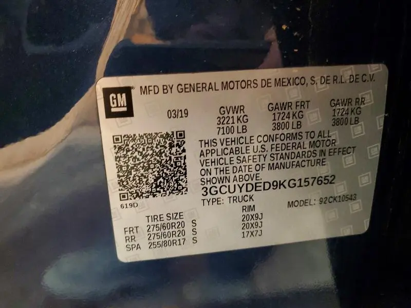 2019 CHEVROLET SILVERADO K1500 LT  