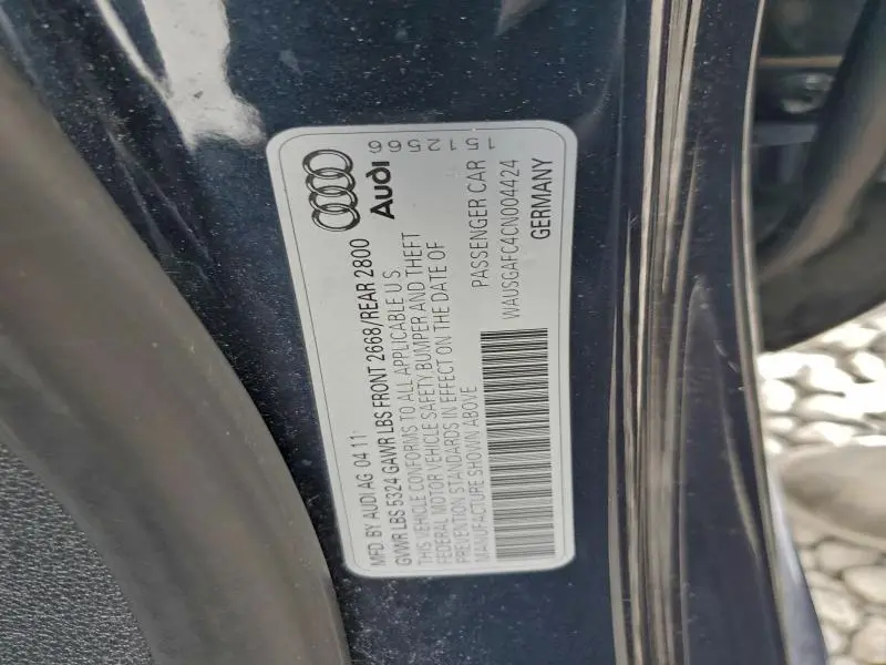 2012 AUDI A7 PRESTIGE  