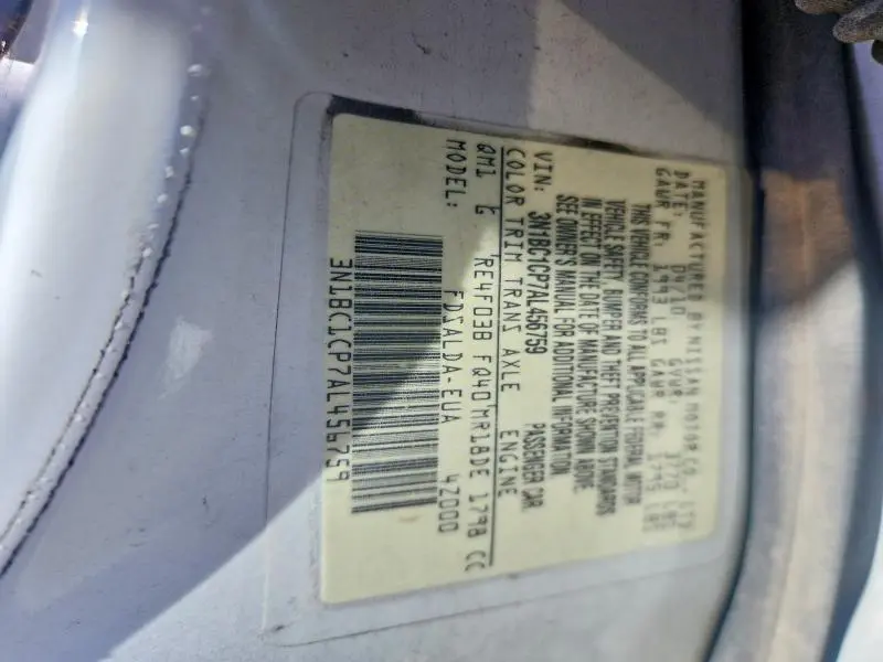 2010 NISSAN VERSA 1.8 S  