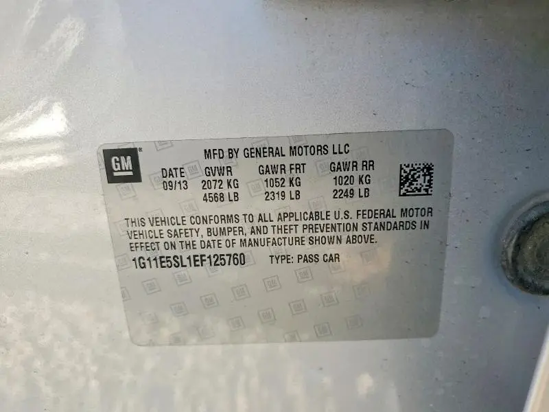 2014 CHEVROLET MALIBU 2LT  