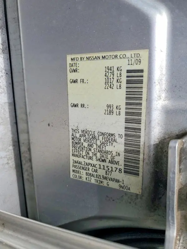 2010 NISSAN ALTIMA 2.5  
