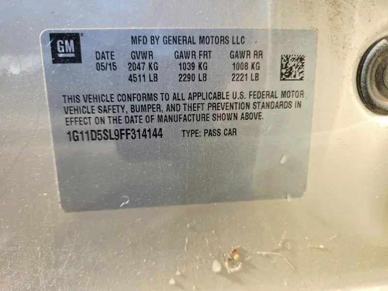 2015 CHEVROLET MALIBU 2LT  