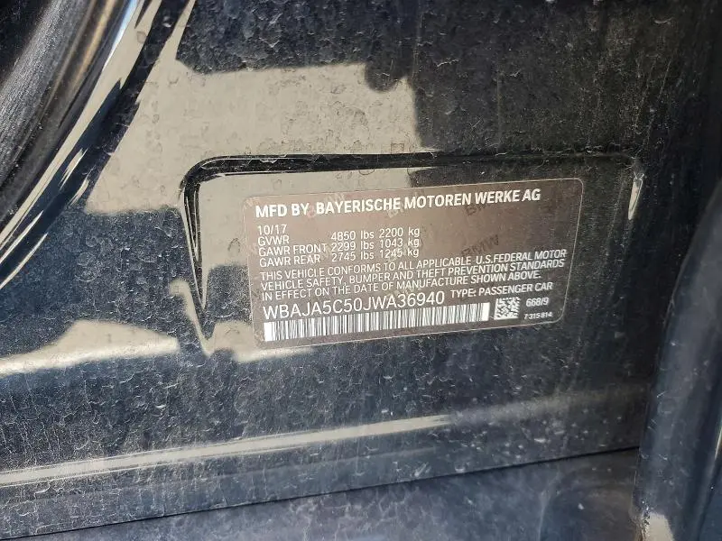 2018 BMW 530 I  