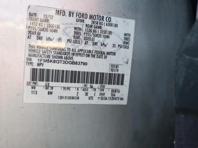 2013 FORD EXPLORER SPORT  