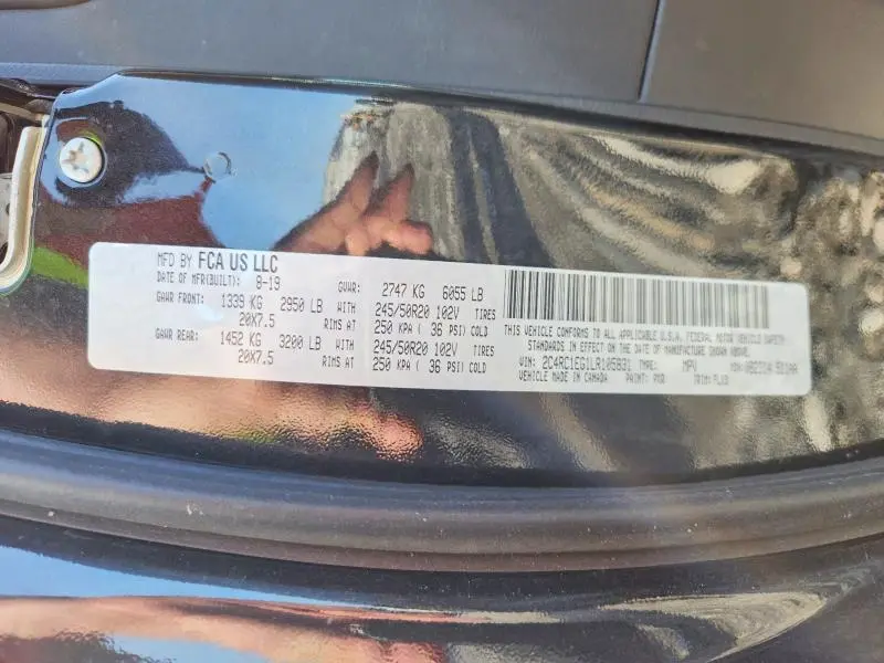 2020 CHRYSLER PACIFICA TOURING L PLUS  