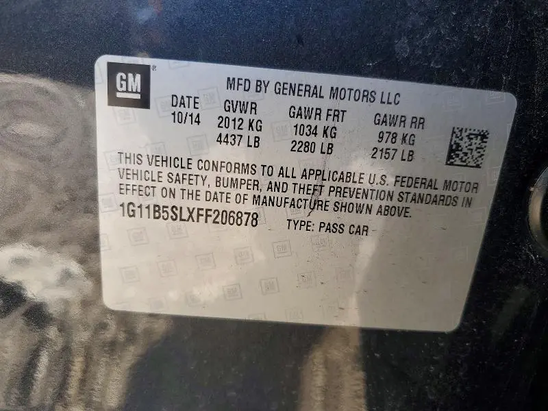 2015 CHEVROLET MALIBU LS  