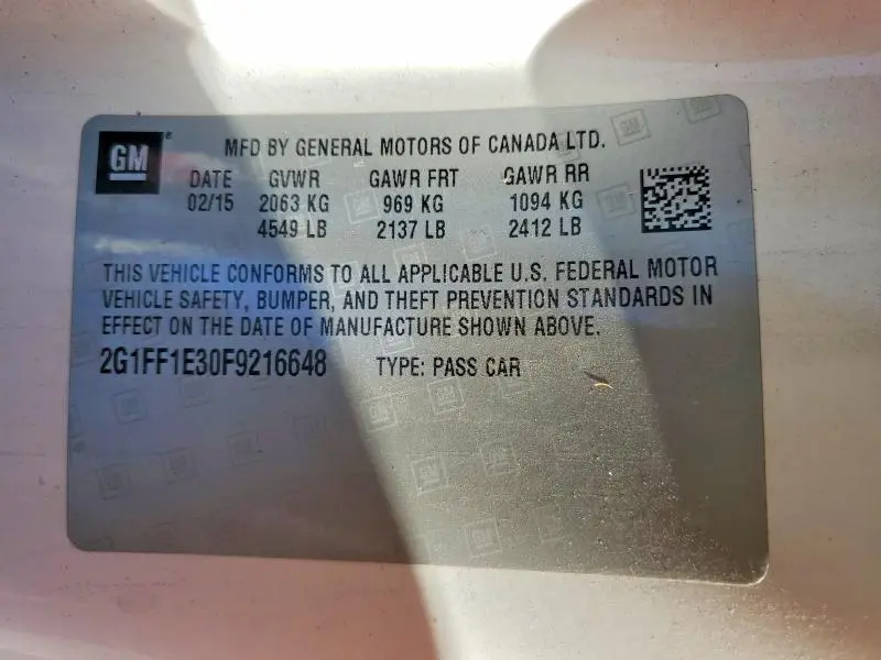 2015 CHEVROLET CAMARO LT  