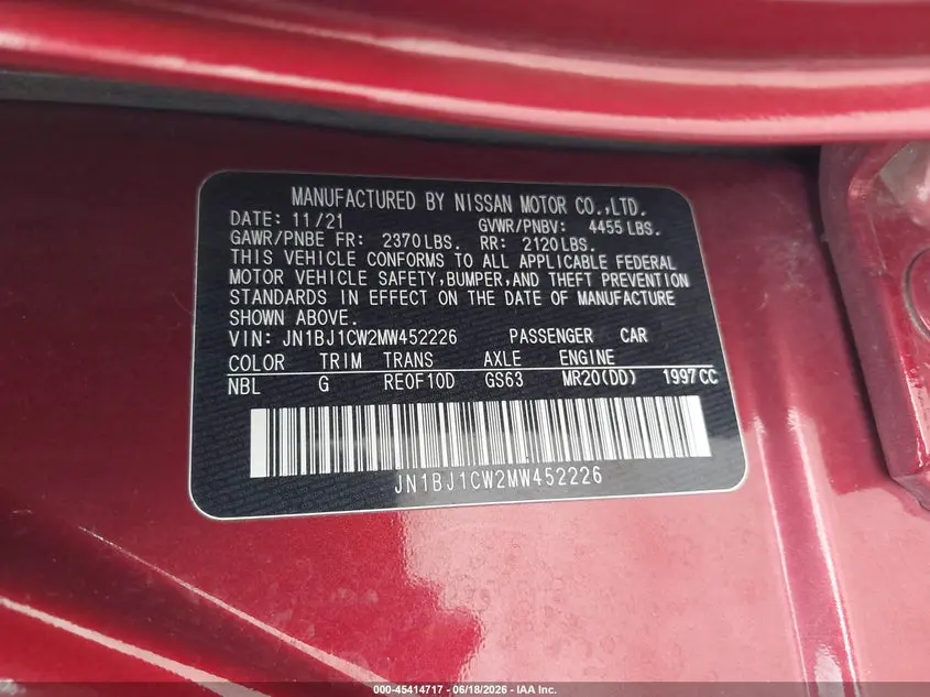 2021 NISSAN ROGUE SPORT SL AWD XTRONIC CVT