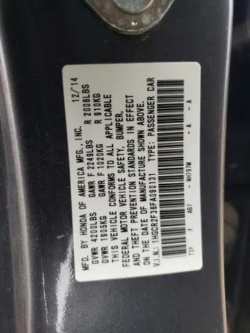 2015 HONDA ACCORD LX  