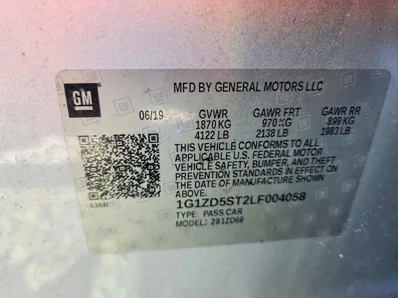 2020 CHEVROLET MALIBU LT  
