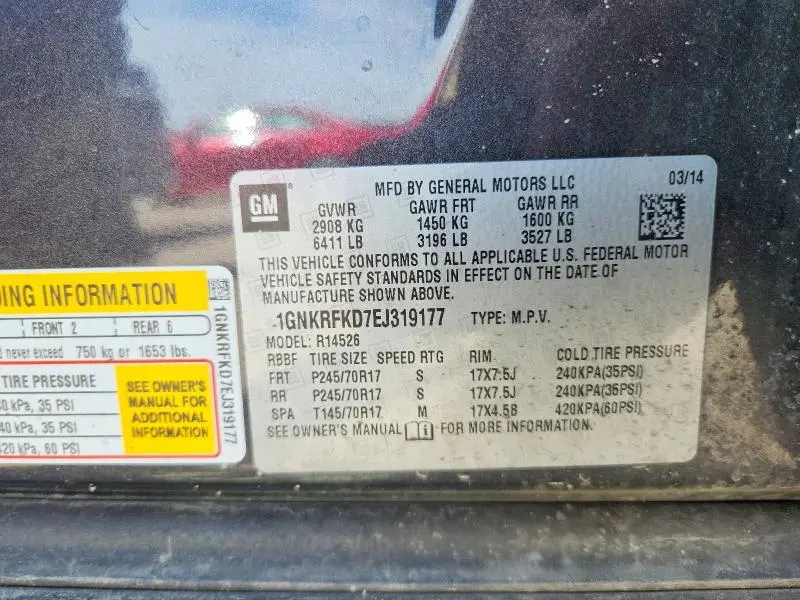 2014 CHEVROLET TRAVERSE LS  