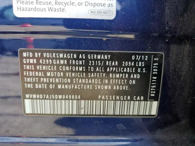 2013 VOLKSWAGEN GTI 