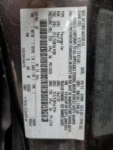 2015 FORD FOCUS SE  