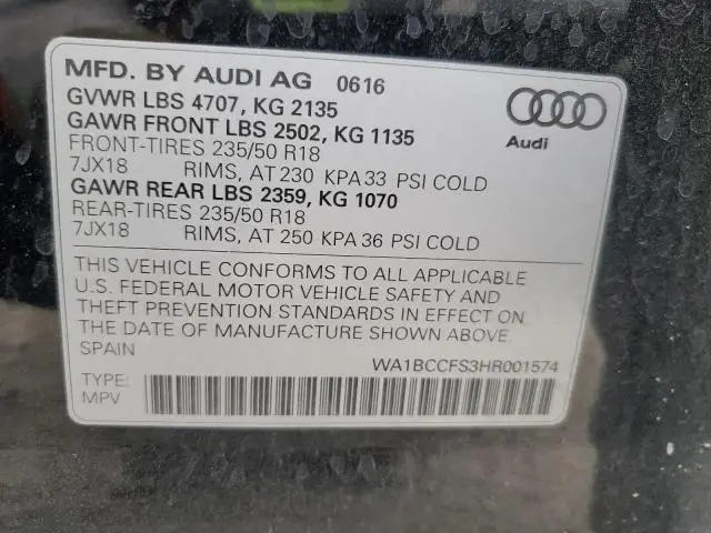 2017 AUDI Q3 PREMIUM  