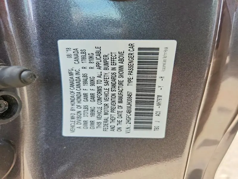 2018 HONDA CIVIC LX  