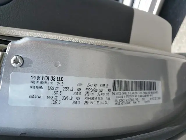 2018 CHRYSLER PACIFICA TOURING PLUS  