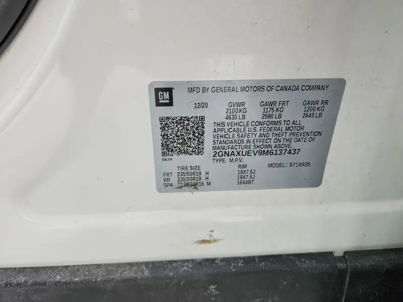 2021 CHEVROLET EQUINOX LT  