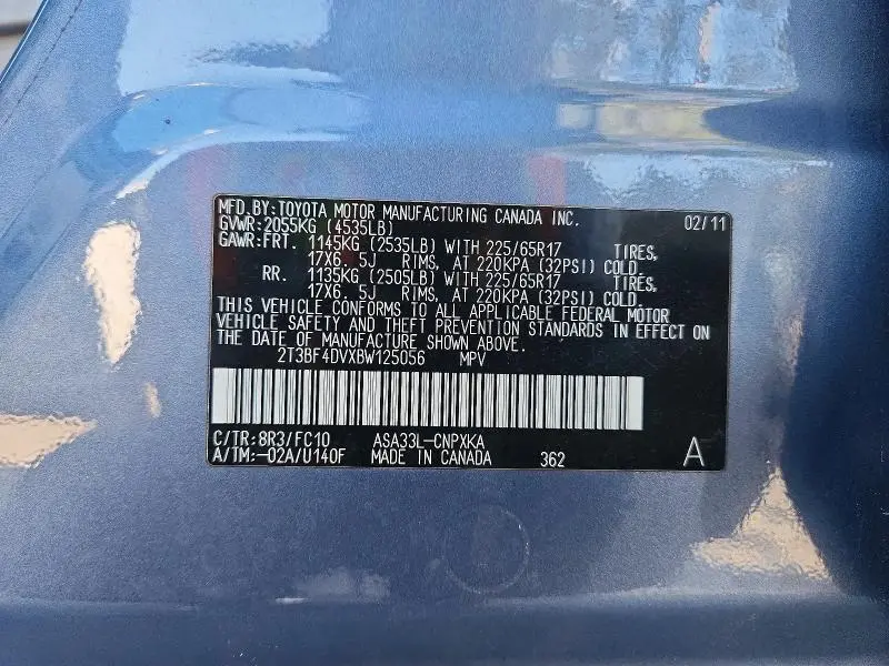 2011 TOYOTA RAV4 BASE  