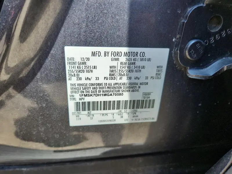 2021 FORD EXPLORER XLT  