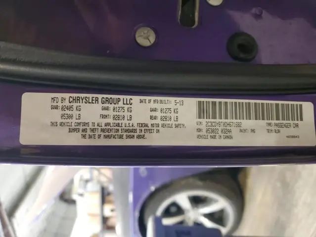 2013 DODGE CHALLENGER R/T  