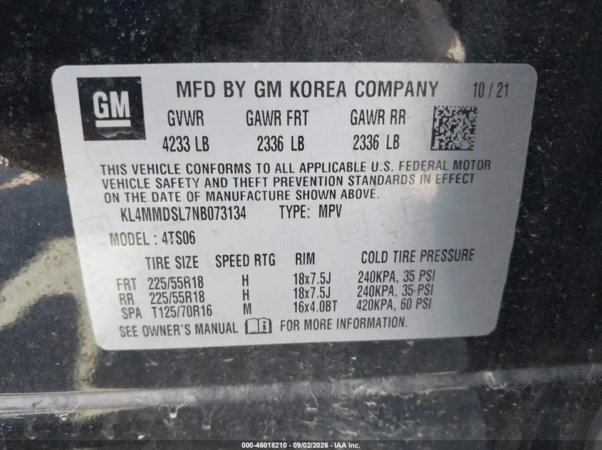 2022 BUICK ENCORE GX FWD SELECT
