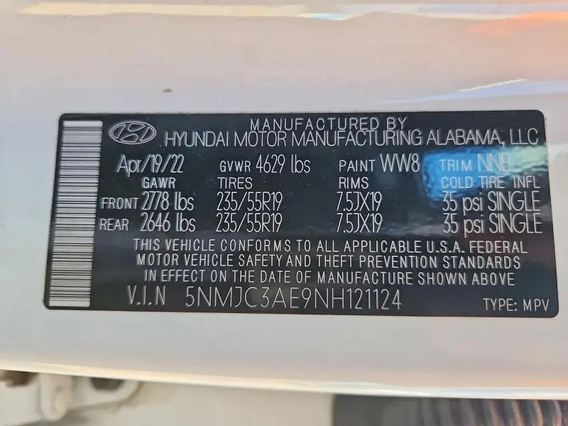 2022 HYUNDAI TUCSON SEL  