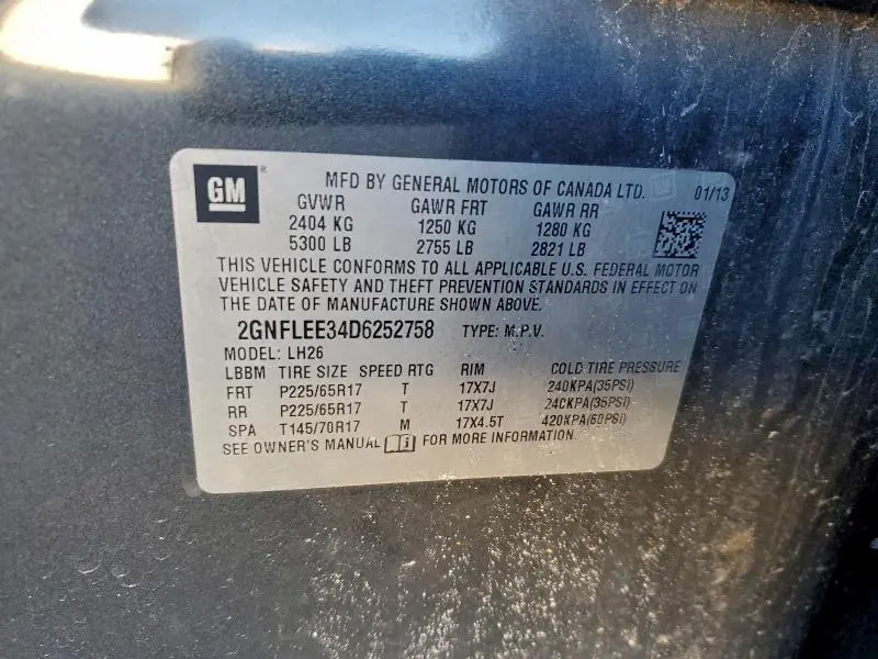 2013 CHEVROLET EQUINOX LT  