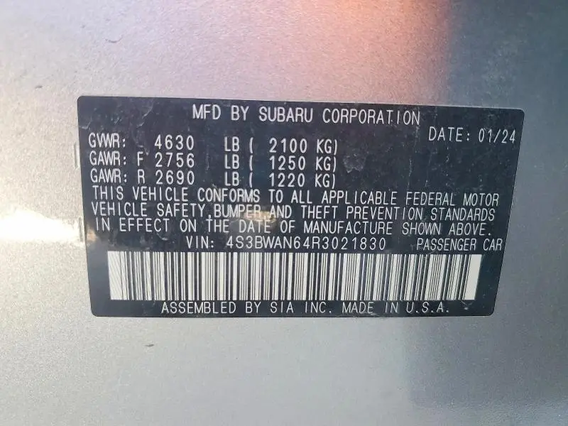 2024 SUBARU LEGACY LIMITED  