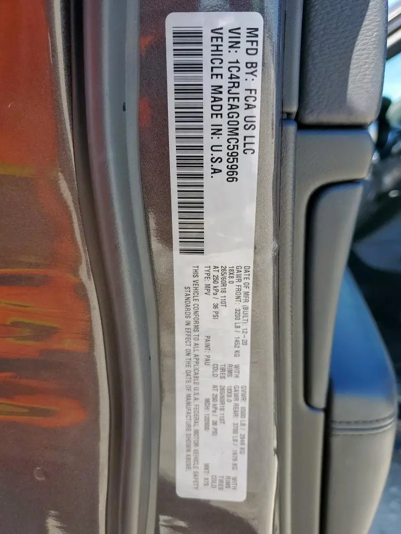 2021 JEEP GRAND CHEROKEE LAREDO  