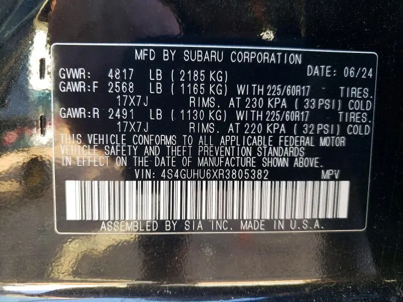 2024 SUBARU CROSSTREK WILDERNESS  