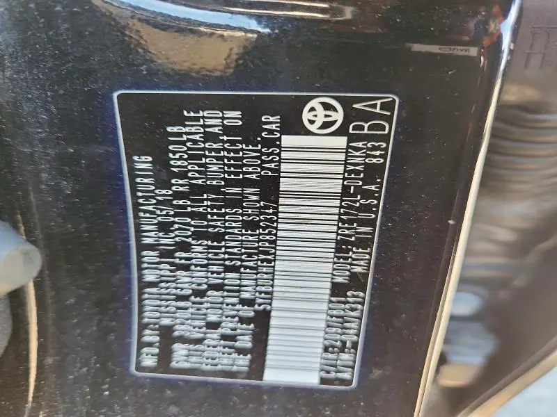2018 TOYOTA COROLLA LE  