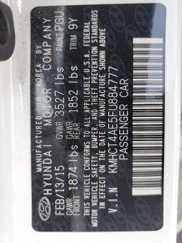 2015 HYUNDAI ACCENT GLS  