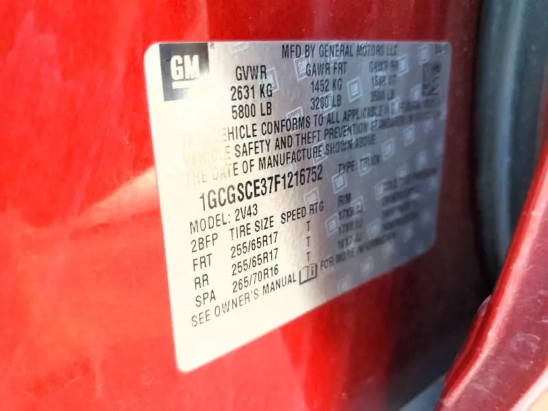 2015 CHEVROLET COLORADO Z71  