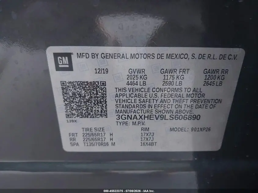 2020 CHEVROLET EQUINOX FWD LS
