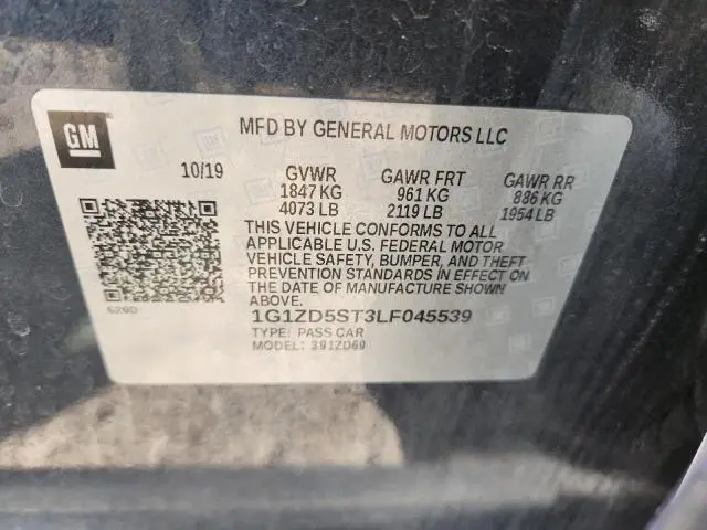 2020 CHEVROLET MALIBU LT  